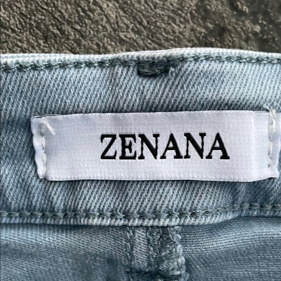 ZENANA Women’s Distressed Light Blue Jean Shorts Sunshine Holiday Indie Grunge - Picture 2 of 10